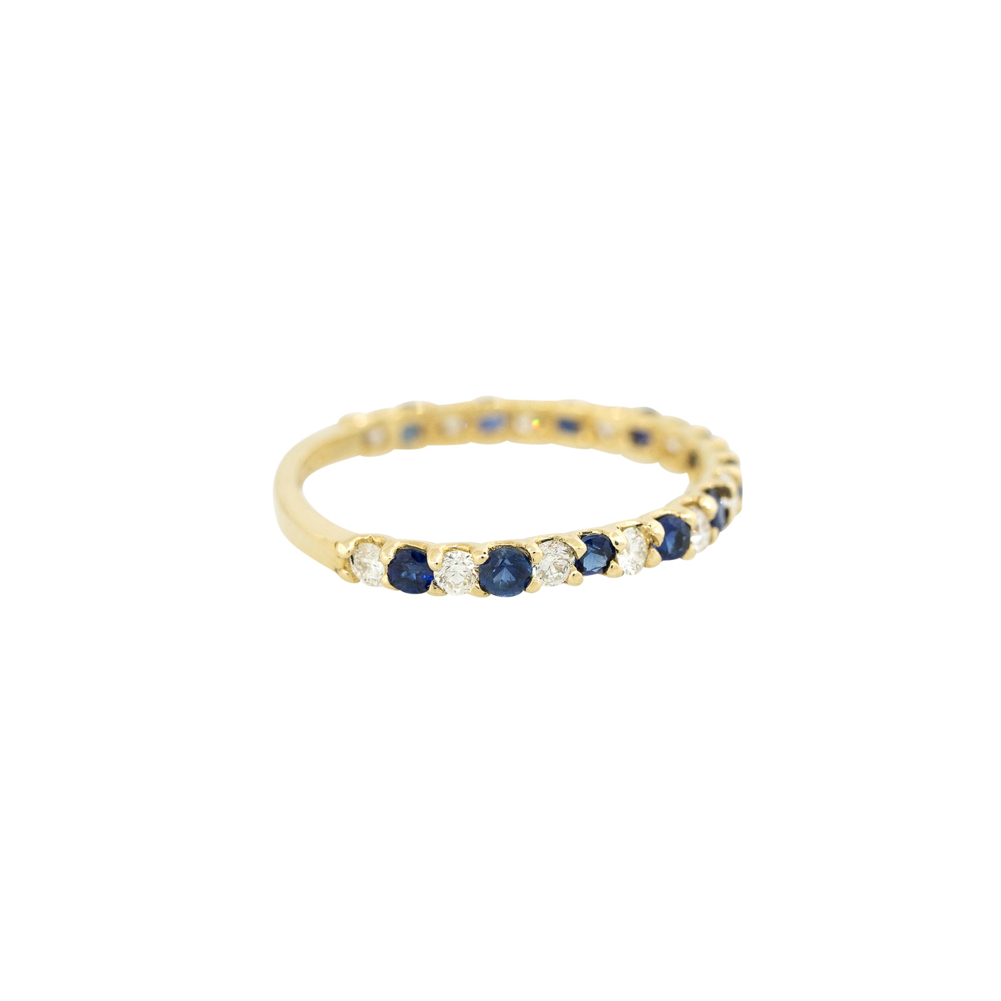 14k Yellow Gold 0.47ctw Sapphire and 0.40ctw Diamond Band