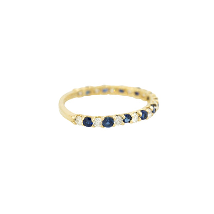 14k Yellow Gold 0.47ctw Sapphire and 0.40ctw Diamond Band
