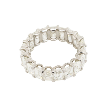 24k White Gold 8.97ctw Emerald Cut Diamond Eternity Band