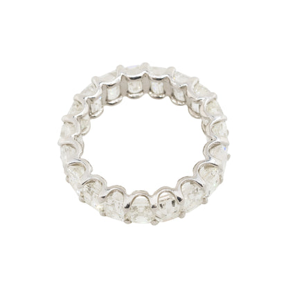 24k White Gold 8.97ctw Emerald Cut Diamond Eternity Band