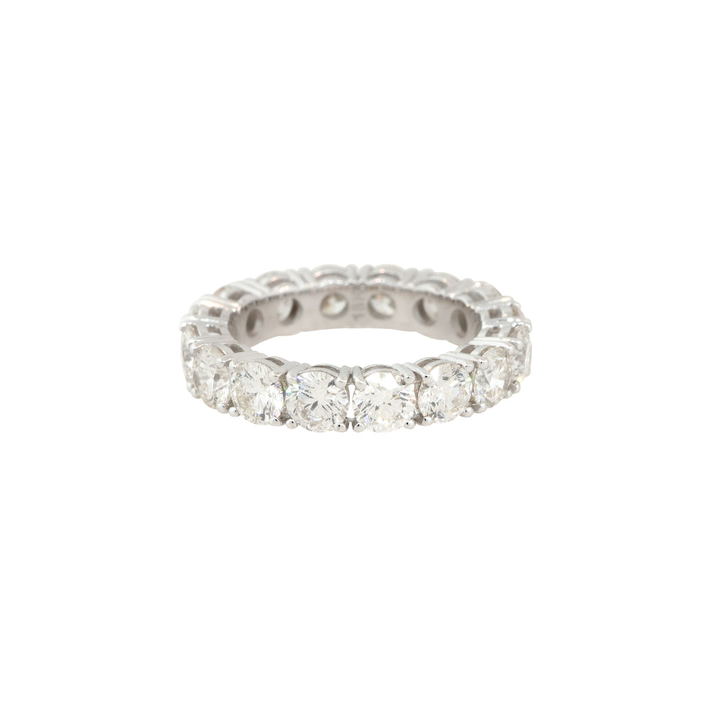 18k White Gold 5.04ctw Round Brilliant Cut Diamond Eternity Band