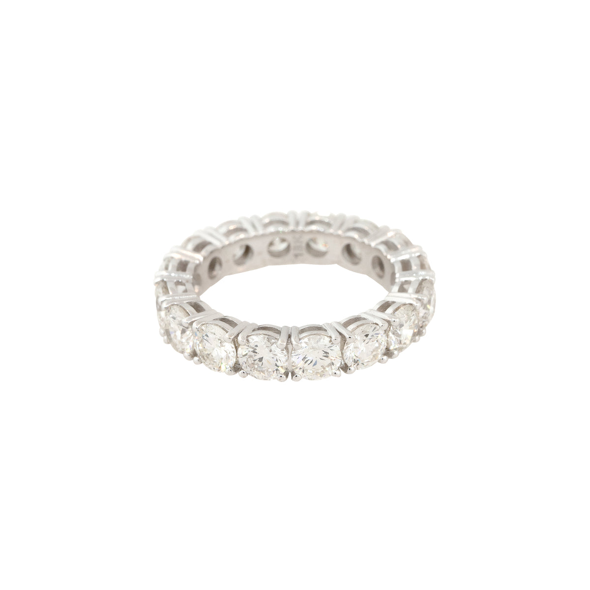 18k White Gold 5.04ctw Round Brilliant Cut Diamond Eternity Band