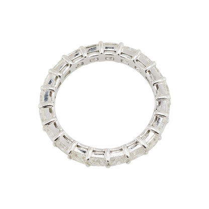 14k White Gold 2.92ctw Radiant Cut Diamond Eternity Band