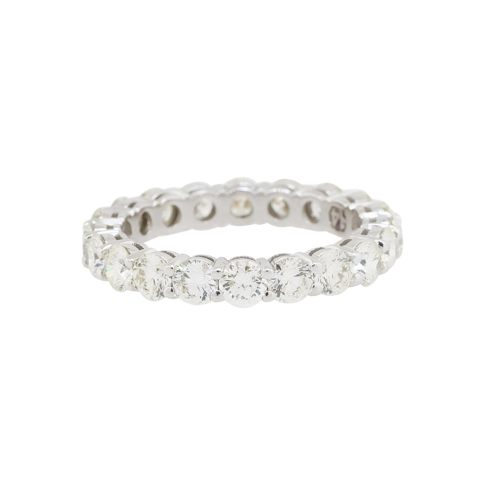 14k White Gold 2.48ctw Round Brilliant Eternity Band