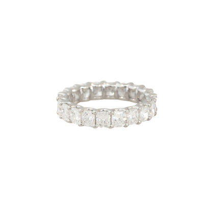 14k White Gold 4.01ctw Radiant Cut Diamond Eternity Band