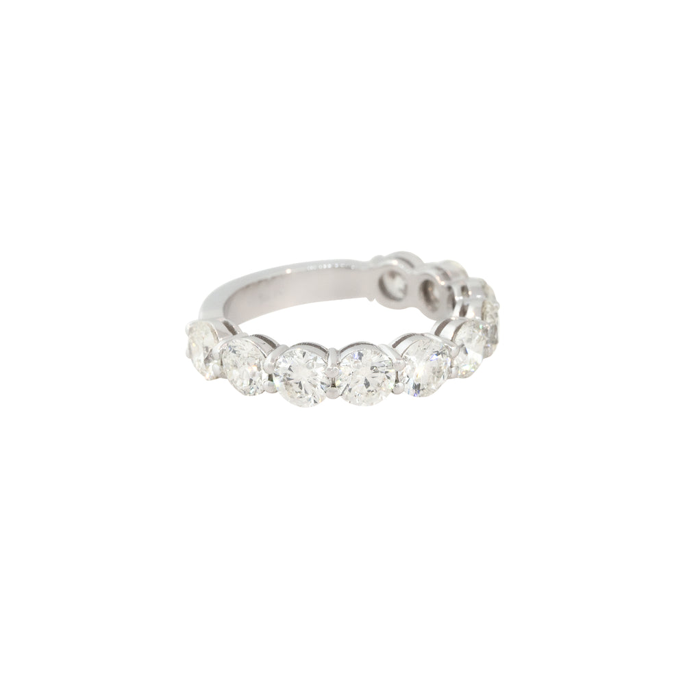 14k White Gold 3.61ctw Ten Diamond Wedding Band