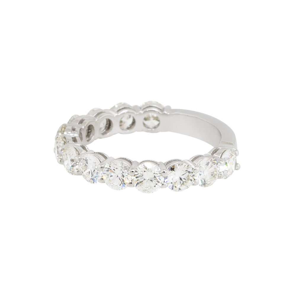14k White Gold 2.49ctw Round Brilliant Cut Diamond Band