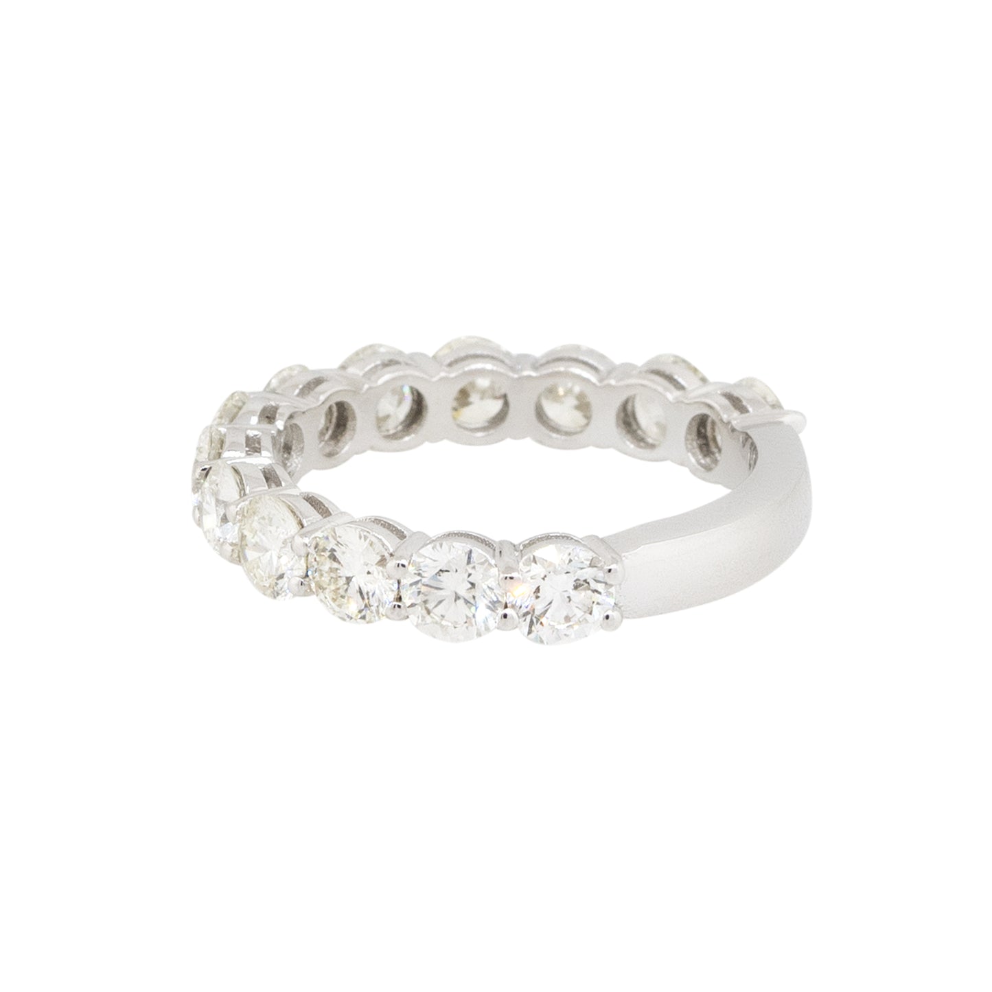 14k White Gold 2.49ctw Round Brilliant Cut Diamond Band