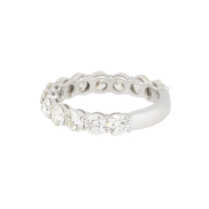 14k White Gold 2.49ctw Round Brilliant Cut Diamond Band