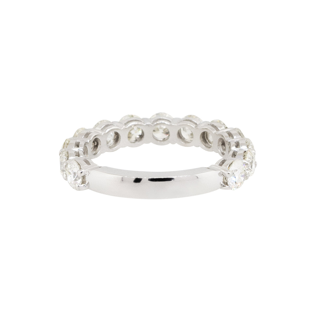 14k White Gold 2.49ctw Round Brilliant Cut Diamond Band