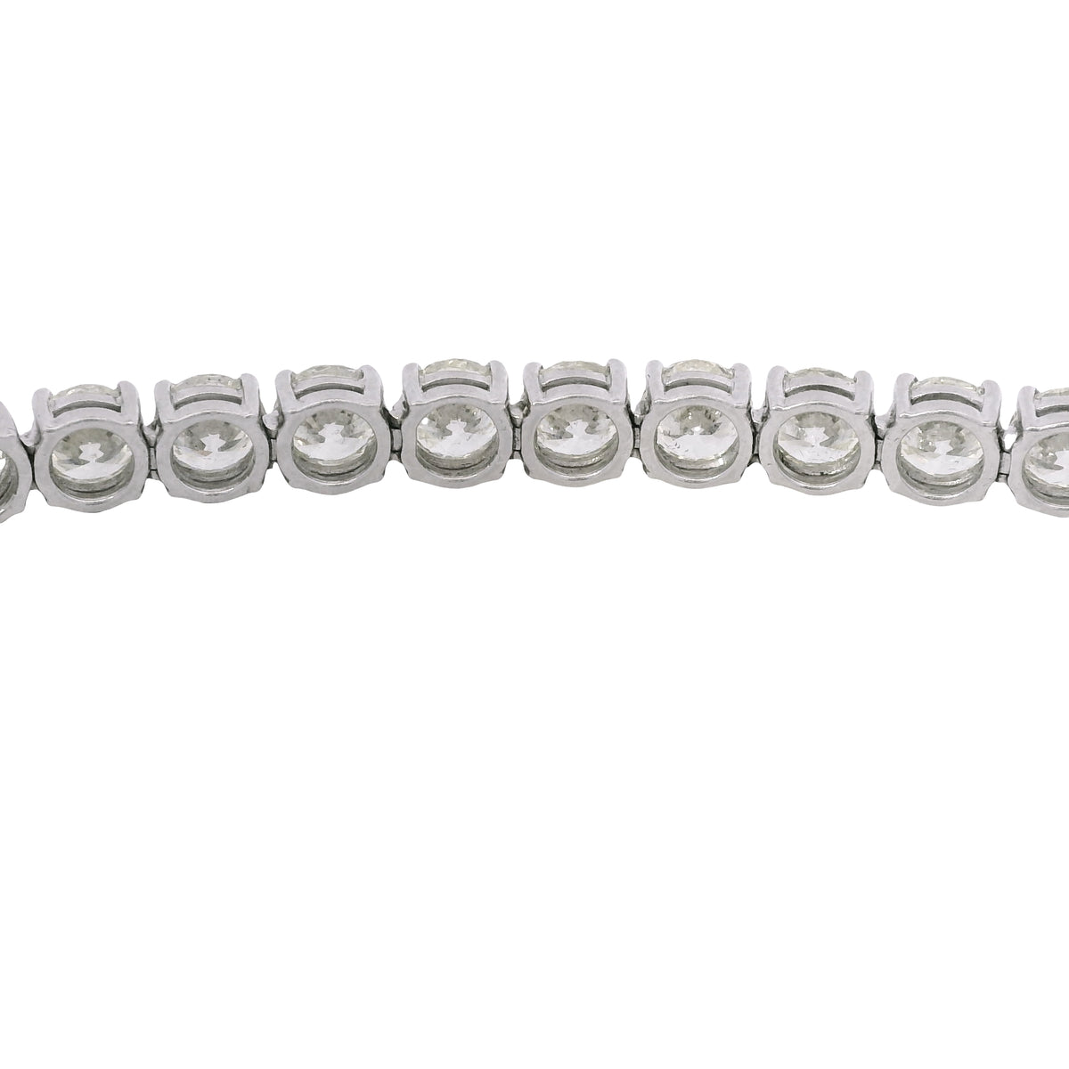 Platinum Natural 22.30 Carat Round Brilliant Cut Diamond Tennis Bracelet