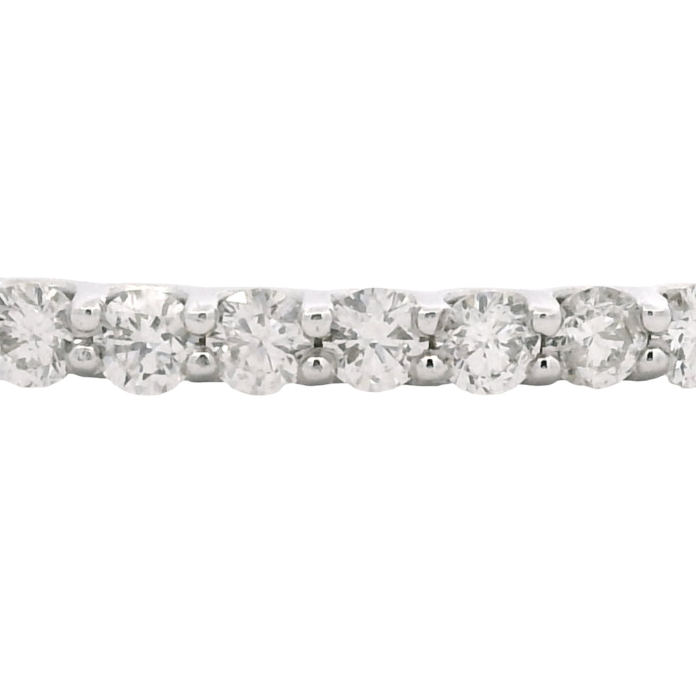 14K White Gold Natural 8.25 Carat Round Brilliant Diamond Bangle Bracelet — product photo 2