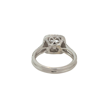 14k Two-Tone 2.13ctw Fancy Yellow Diamond Halo Engagement Ring