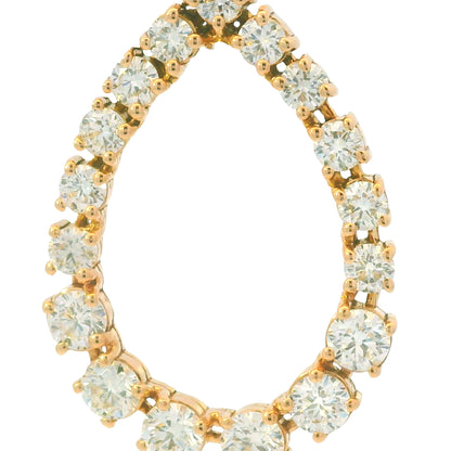 14K Rose Gold Natural 5.88 Carat Round Diamond Flower Drop Earrings