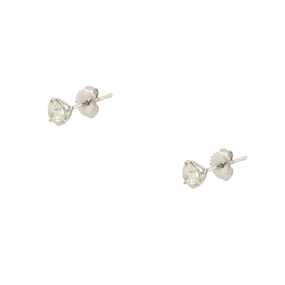 14k White Gold 1.85ctw Round Diamond Stud Earrings