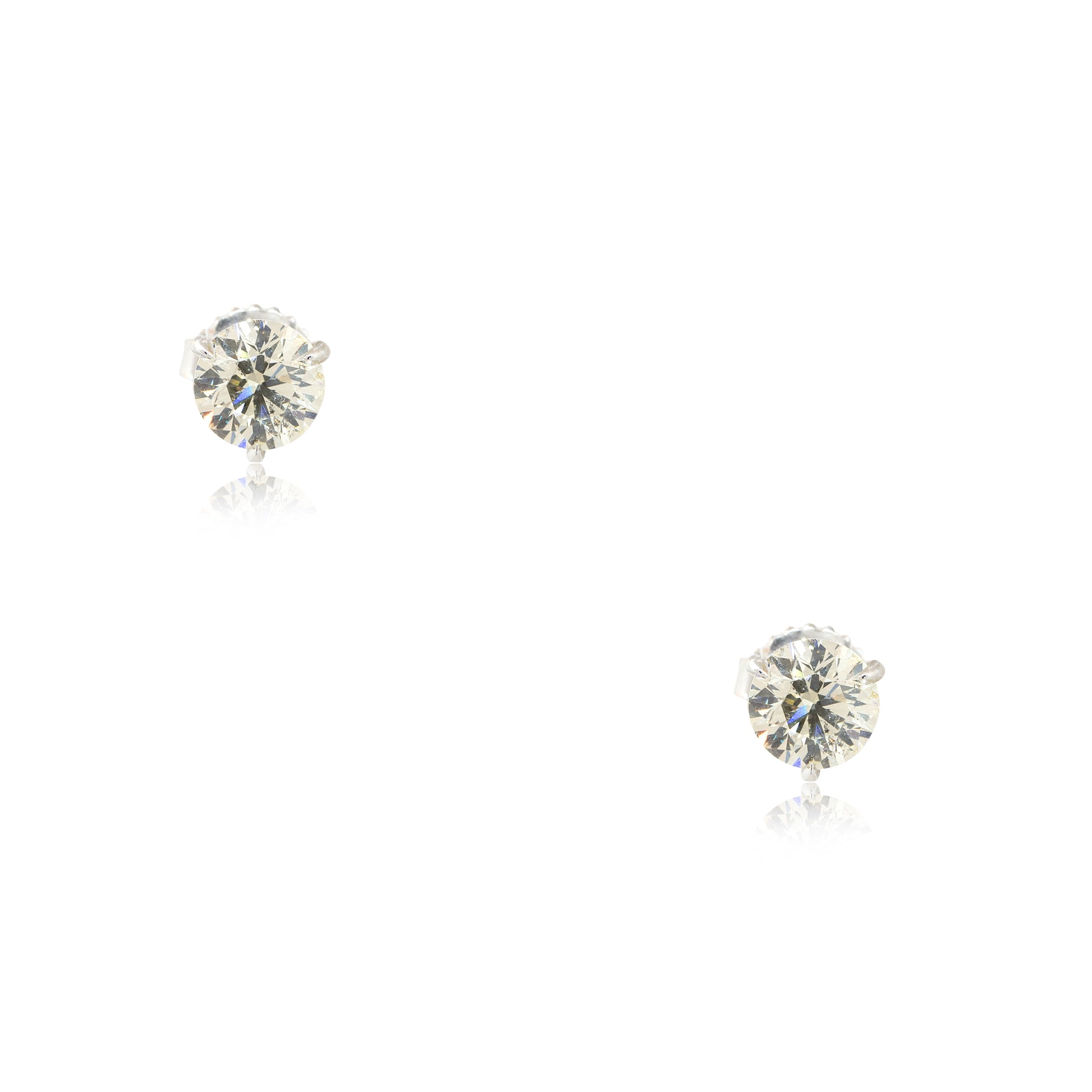 14k White Gold 2.30ctw Diamond Stud Earrings