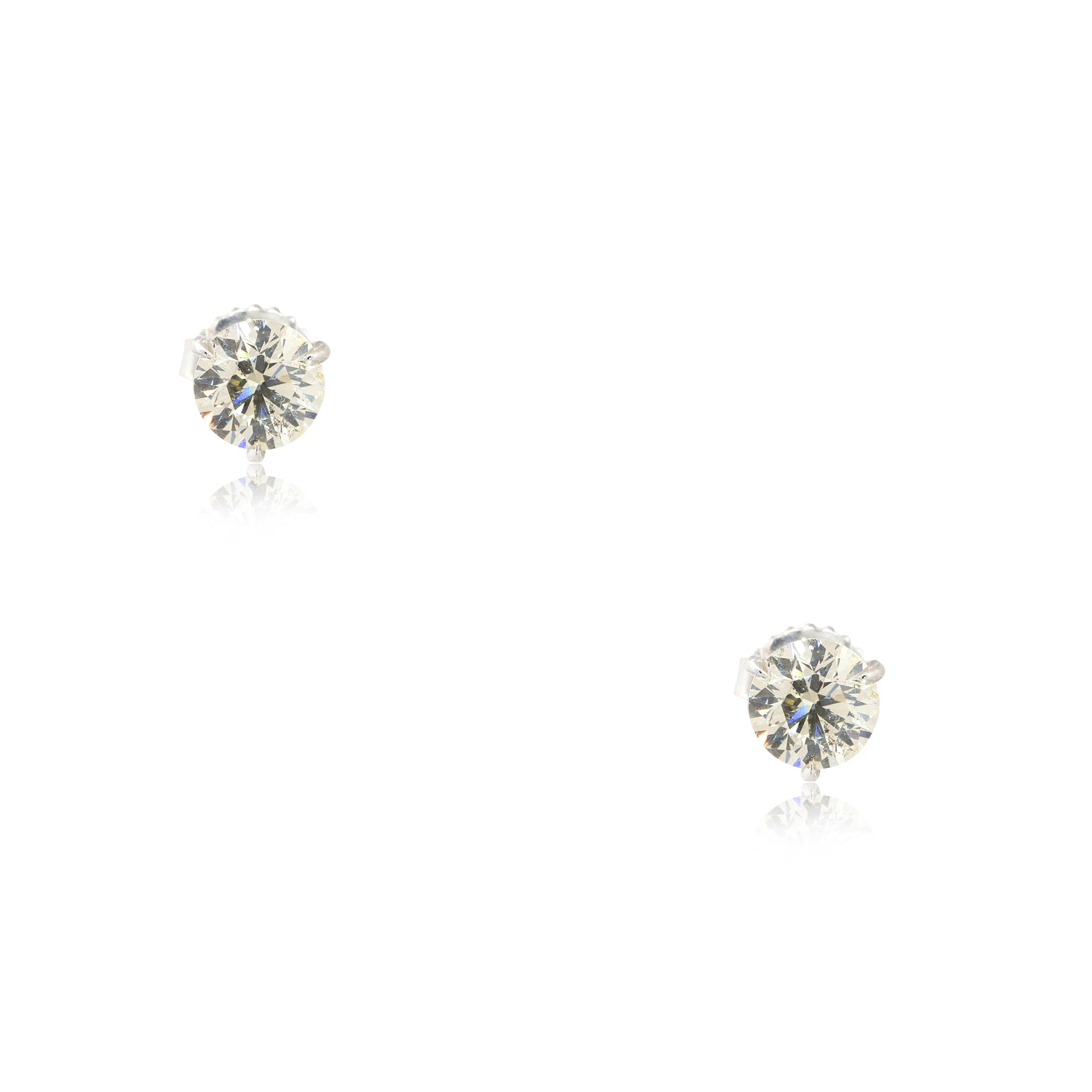 14k White Gold 2.30ctw Diamond Stud Earrings