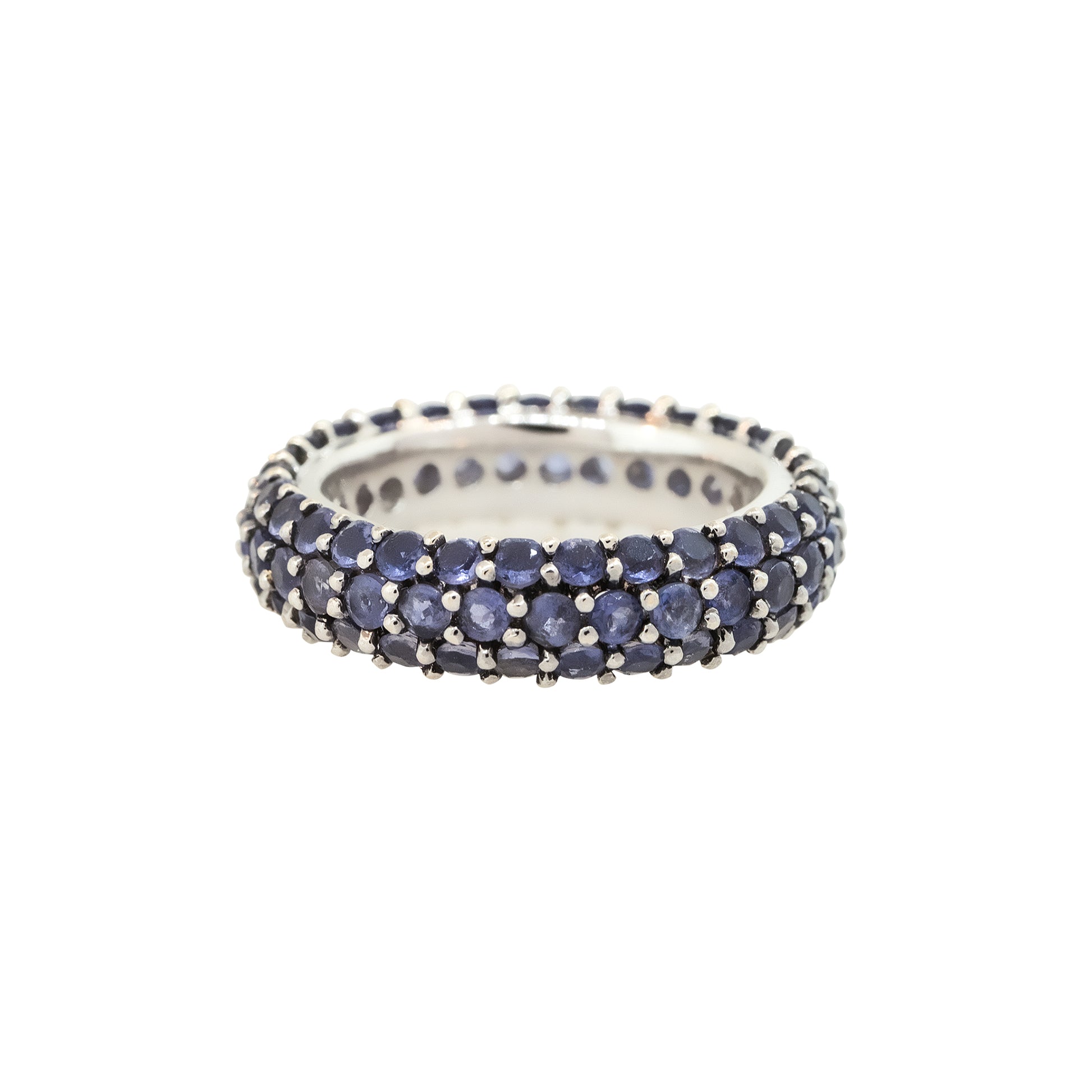 18k White Gold 2.5ctw Pave Tanzanite Band