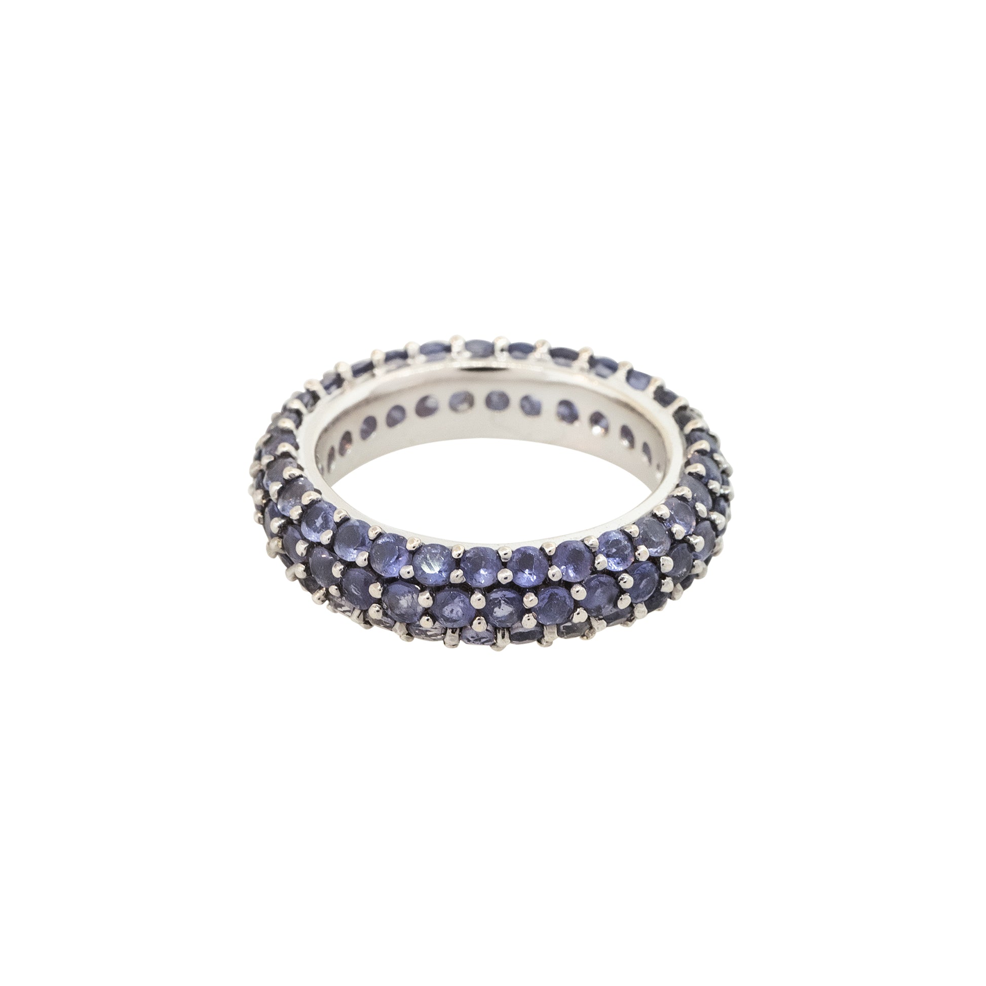 18k White Gold 2.5ctw Pave Tanzanite Band