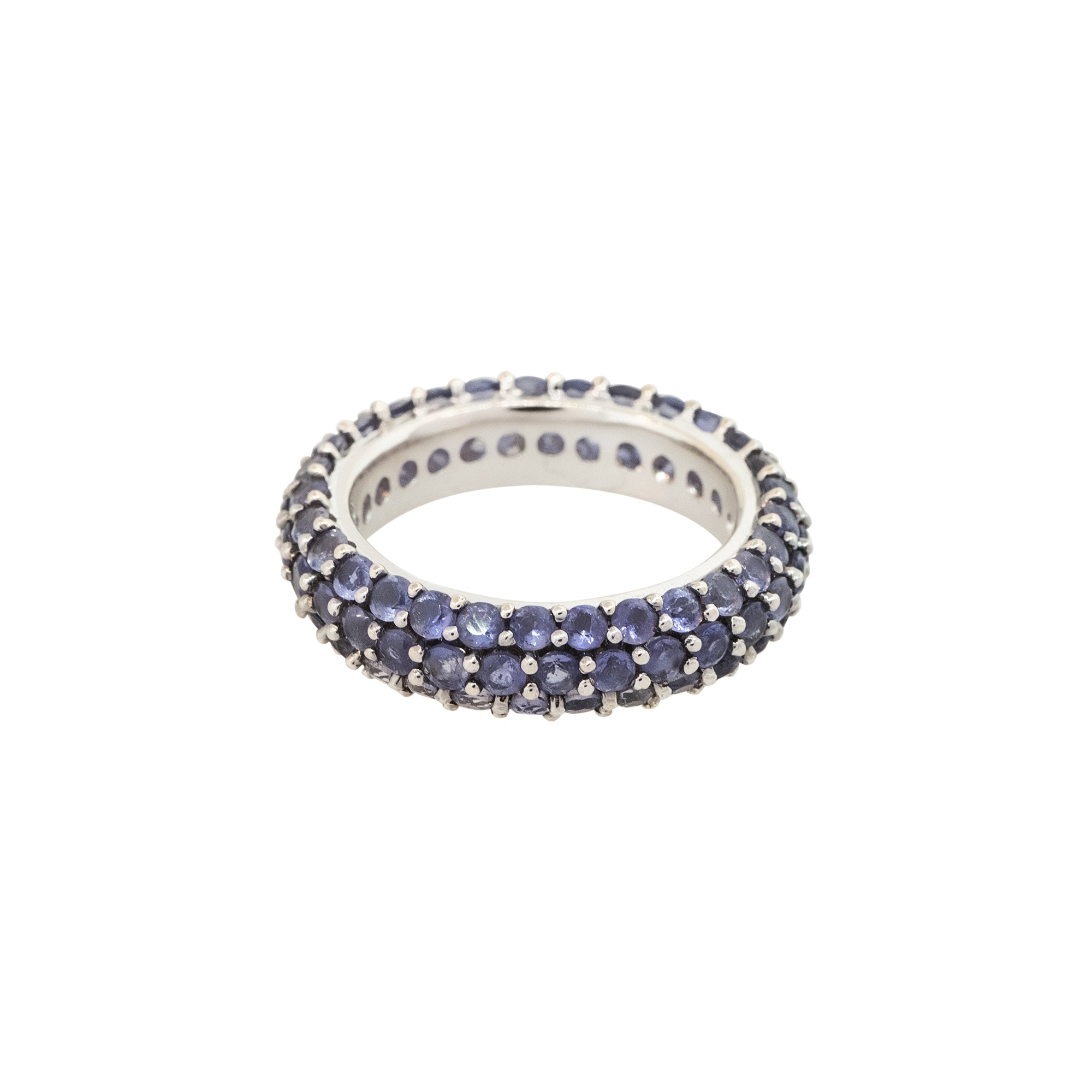 18k White Gold 2.5ctw Pave Tanzanite Band