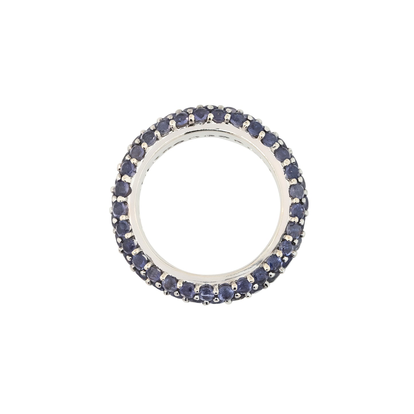 18k White Gold 2.5ctw Pave Tanzanite Band