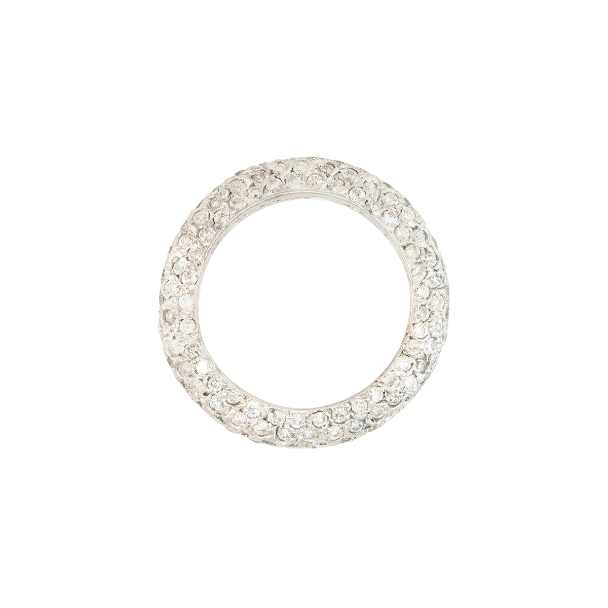 18k White Gold 1.50ctw Pave Diamond Band Ring