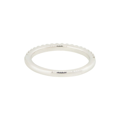 14k White Gold 0.25ctw Round Brilliant Diamond Half-Way Wedding Band
