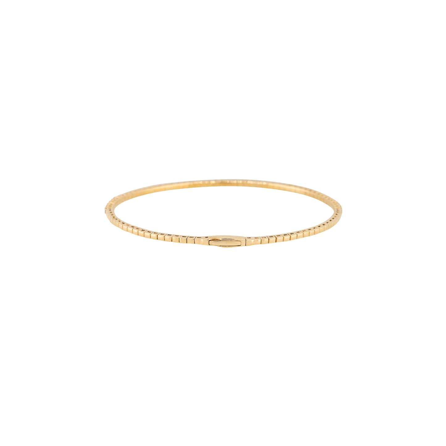 14k Yellow Gold 0.95ctw Flexible Diamond Stackable Bangle Bracelet  