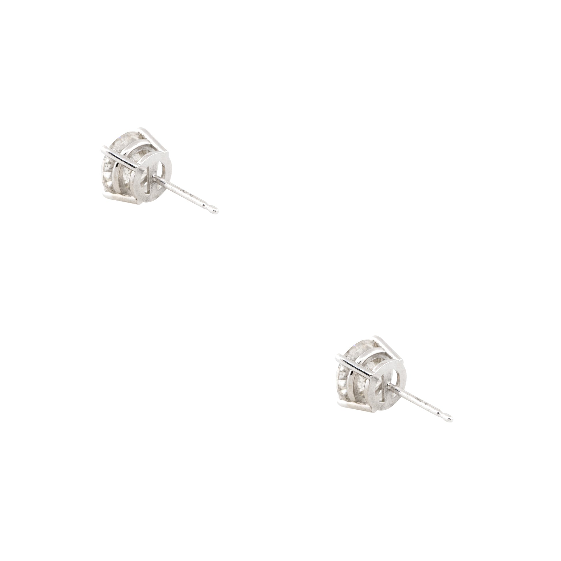 14k White Gold 2.60ctw Diamond Stud Earrings