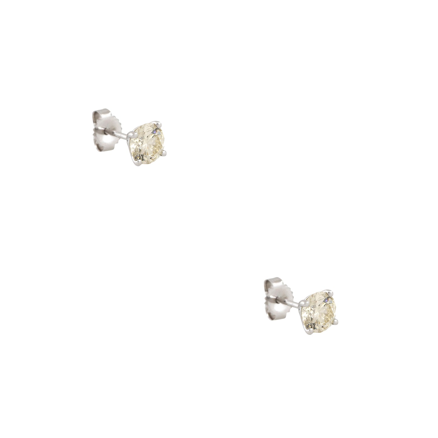 14k White Gold 1.20ctw Diamond Stud Earrings