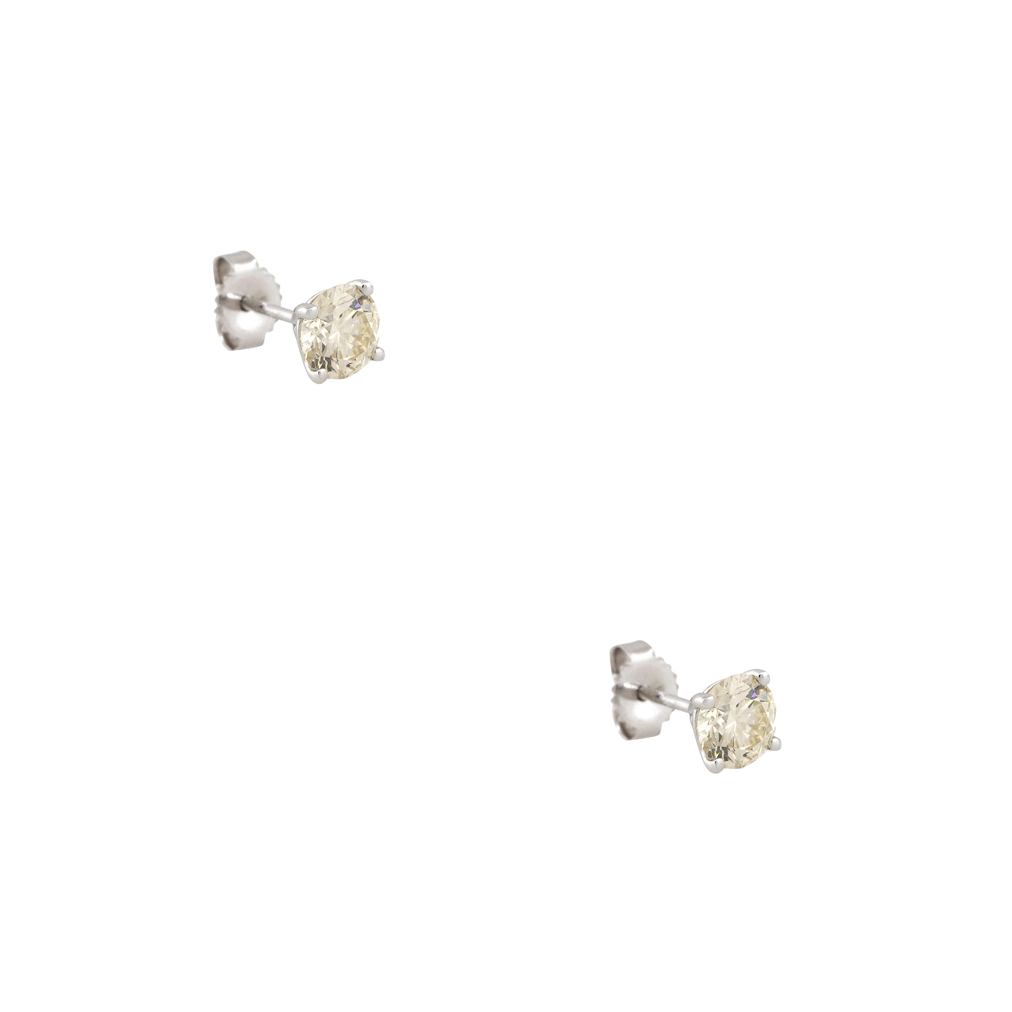 14k White Gold 1.20ctw Diamond Stud Earrings