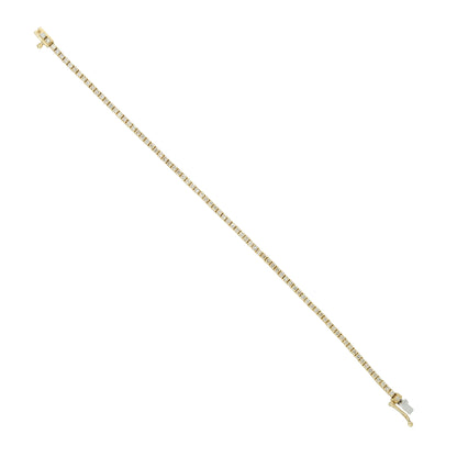 14k Yellow Gold 1.91ctw Round Brilliant Diamond Tennis Bracelet