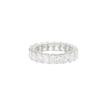 18k White Gold 4.48ctw Radiant Cut Diamond Eternity Band