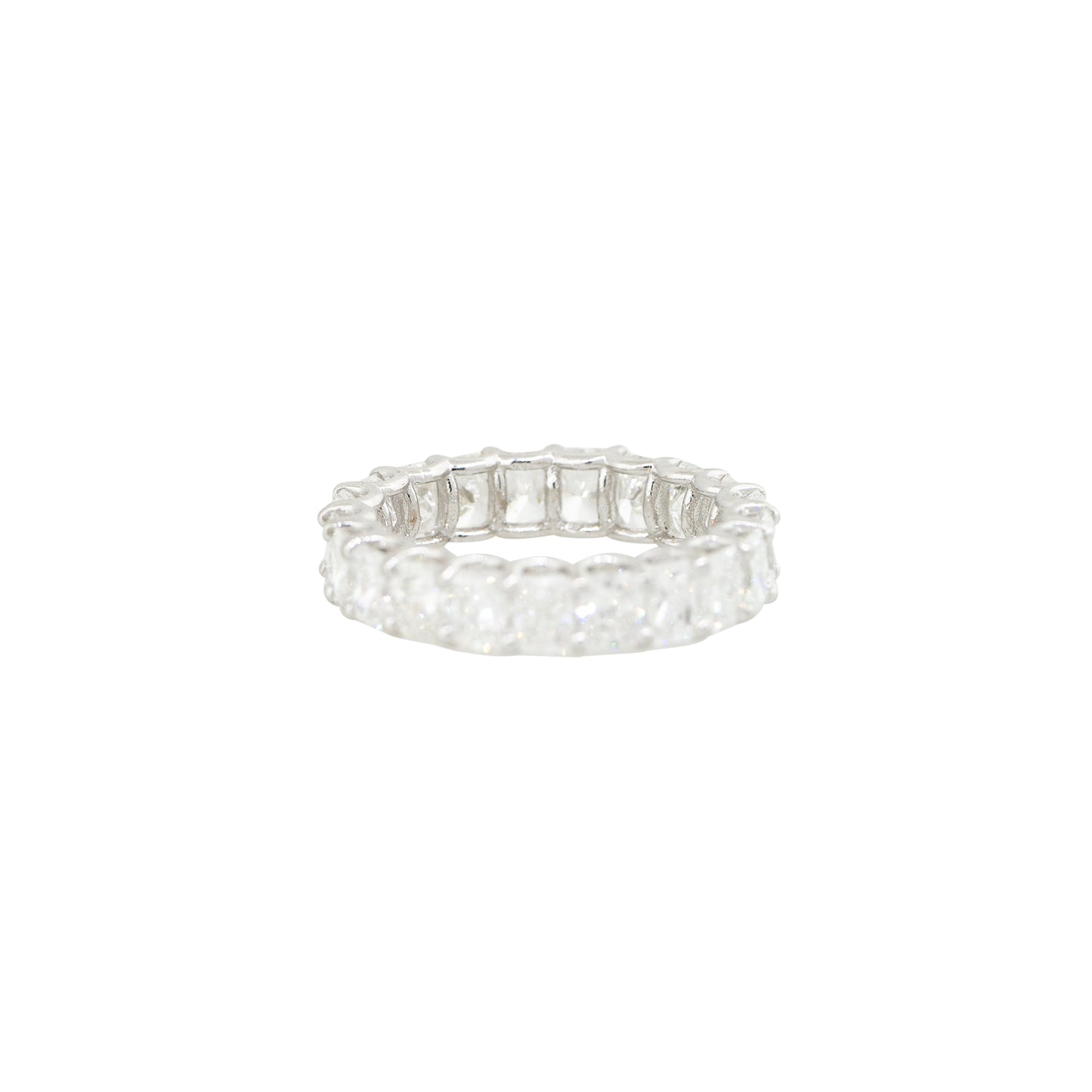 18k White Gold 4.48ctw Radiant Cut Diamond Eternity Band