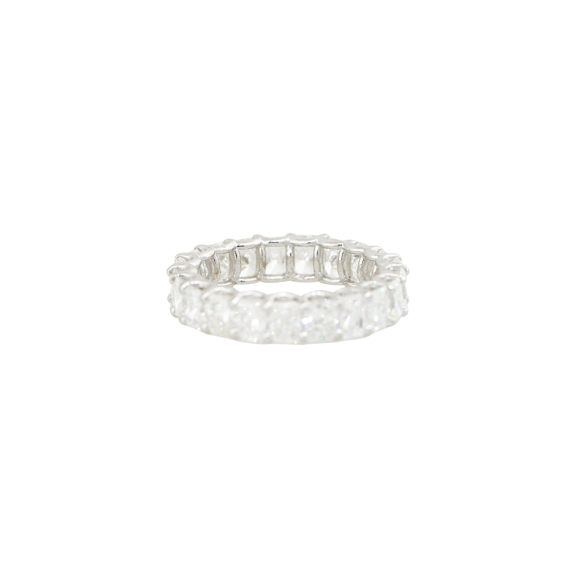 18k White Gold 4.48ctw Radiant Cut Diamond Eternity Band