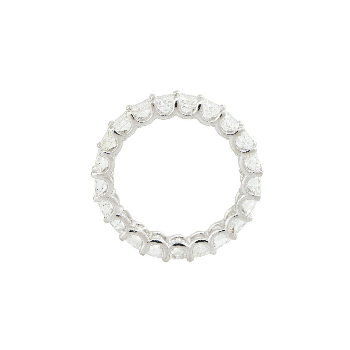 18k White Gold 4.48ctw Radiant Cut Diamond Eternity Band