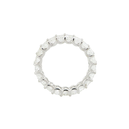 18k White Gold 4.48ctw Radiant Cut Diamond Eternity Band