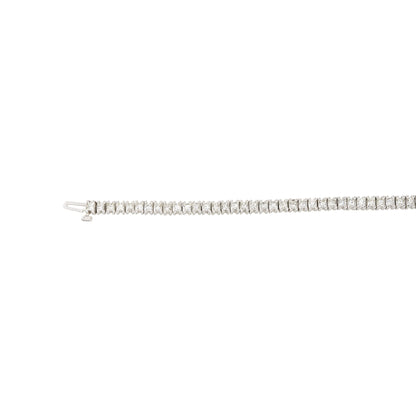 14k White Gold 4.67ctw Princess Cut Diamond Tennis Bracelet