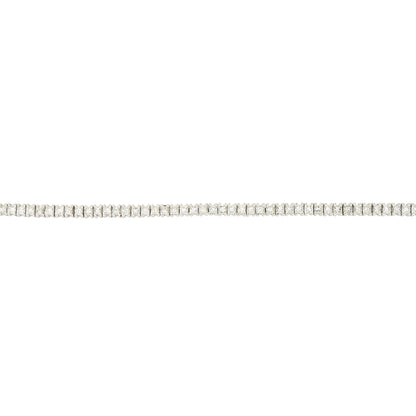 14k White Gold 4.67ctw Princess Cut Diamond Tennis Bracelet