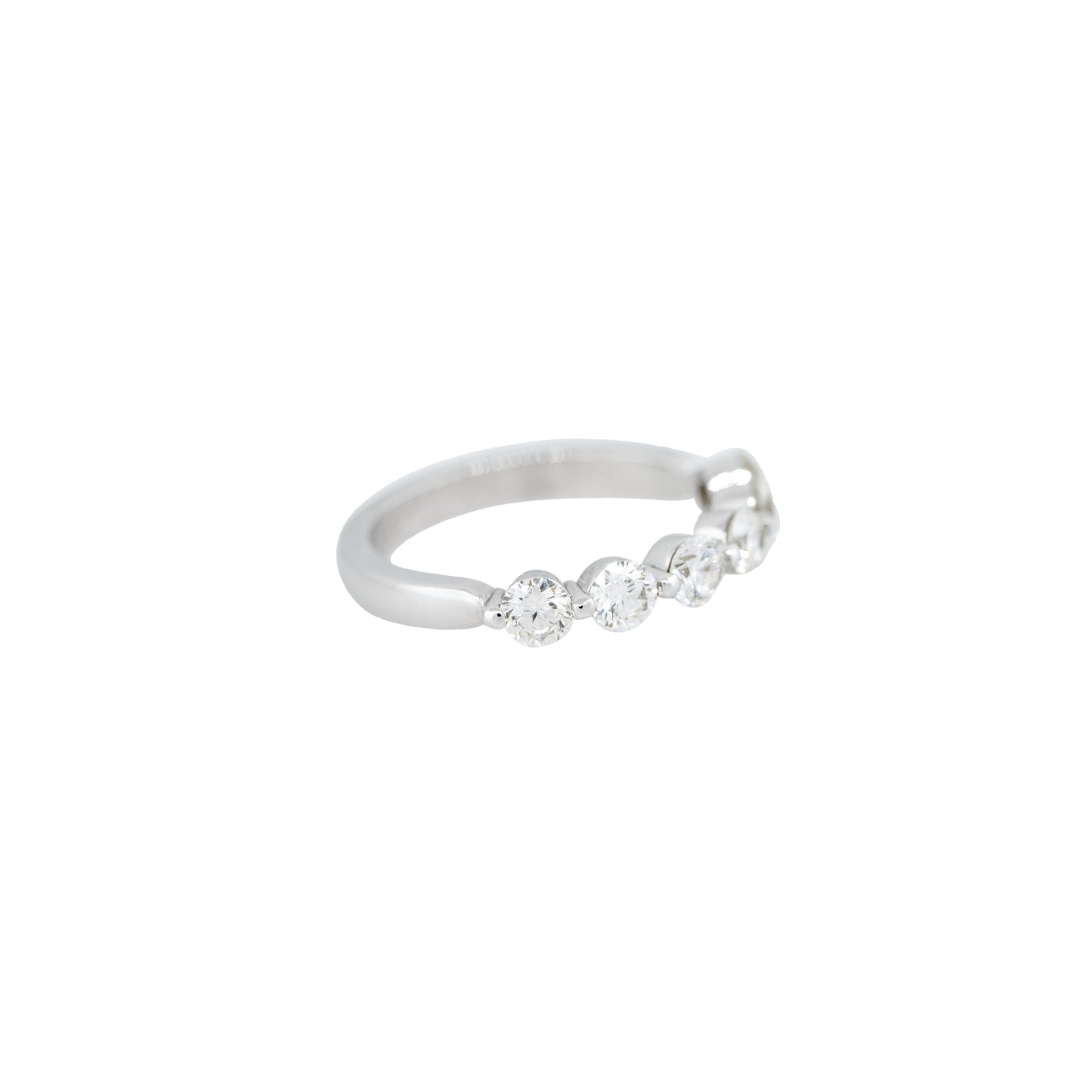18k White Gold 0.81ctw Round Brilliant Cut Diamond Band