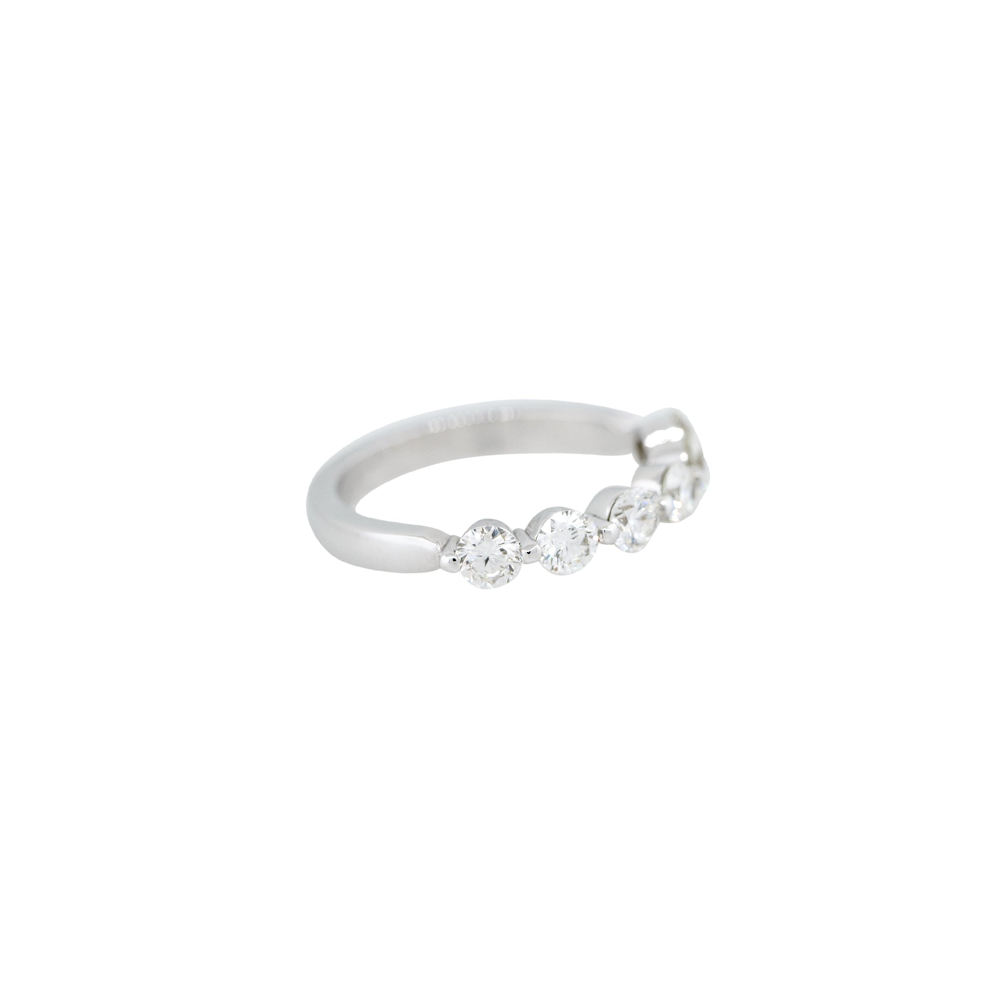 18k White Gold 0.81ctw Round Brilliant Cut Diamond Band
