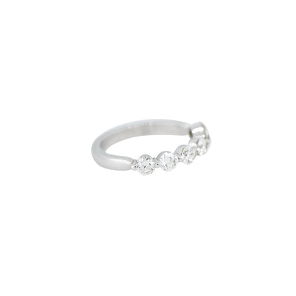18k White Gold 0.81ctw Round Brilliant Cut Diamond Band