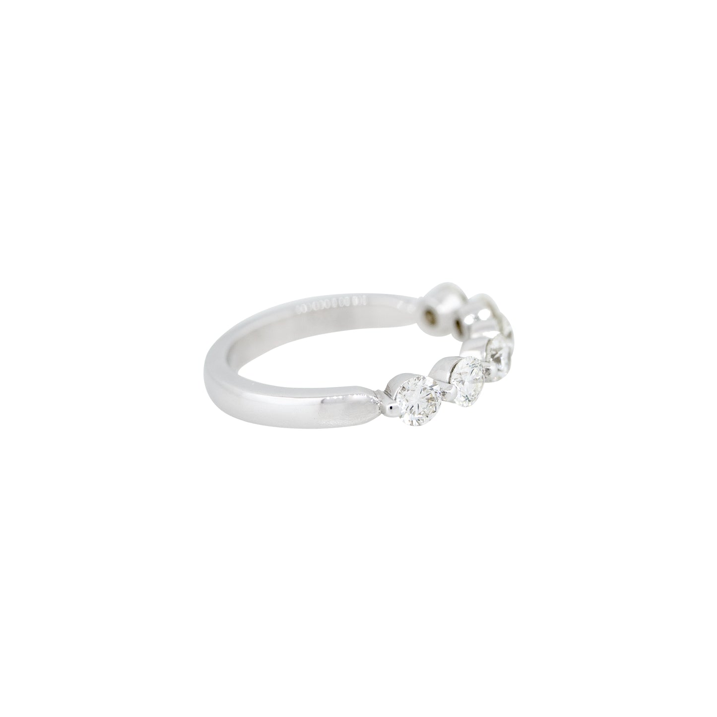 18k White Gold 0.81ctw Round Brilliant Cut Diamond Band