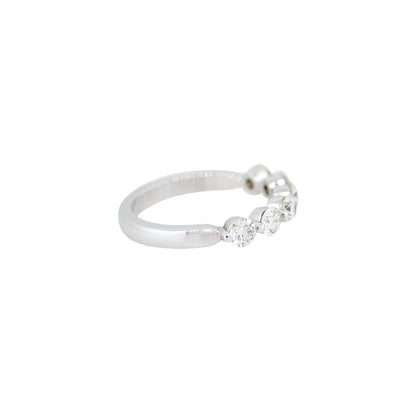 18k White Gold 0.81ctw Round Brilliant Cut Diamond Band