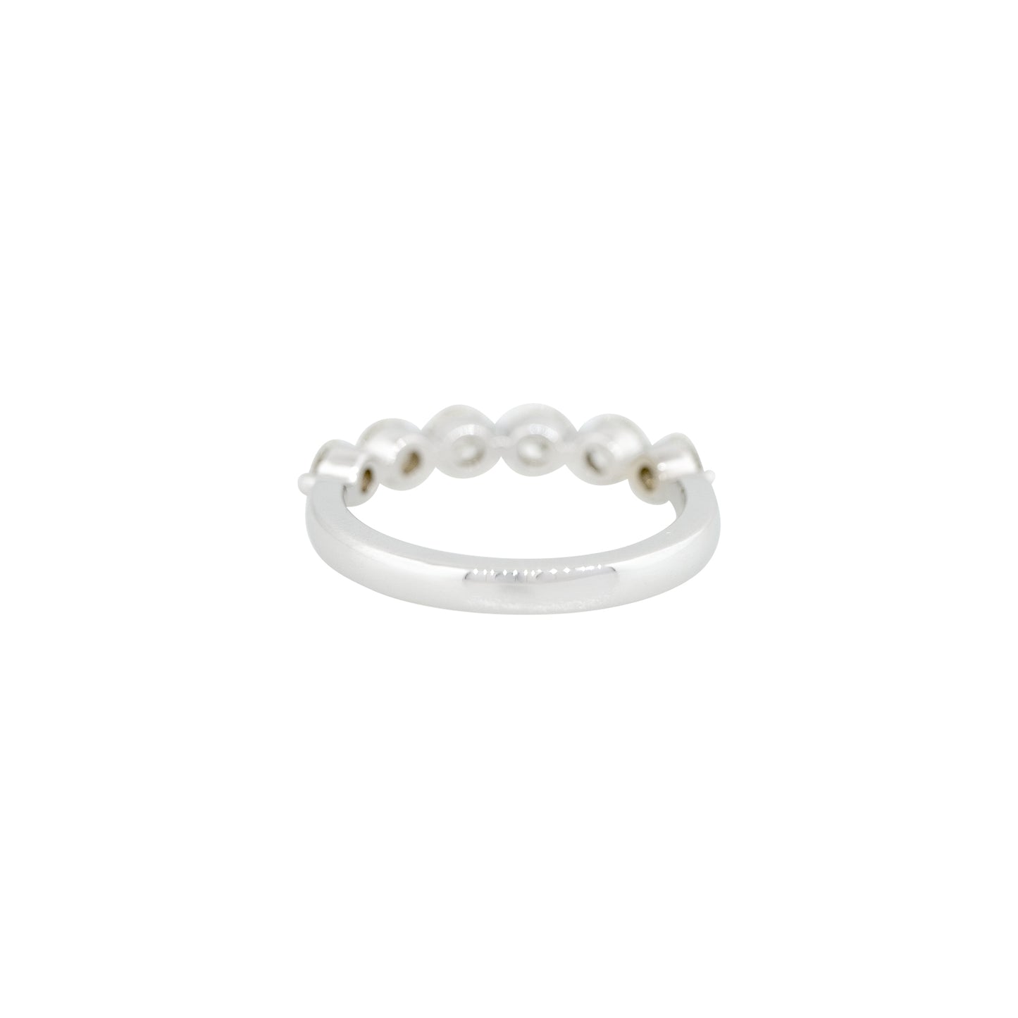 18k White Gold 0.81ctw Round Brilliant Cut Diamond Band