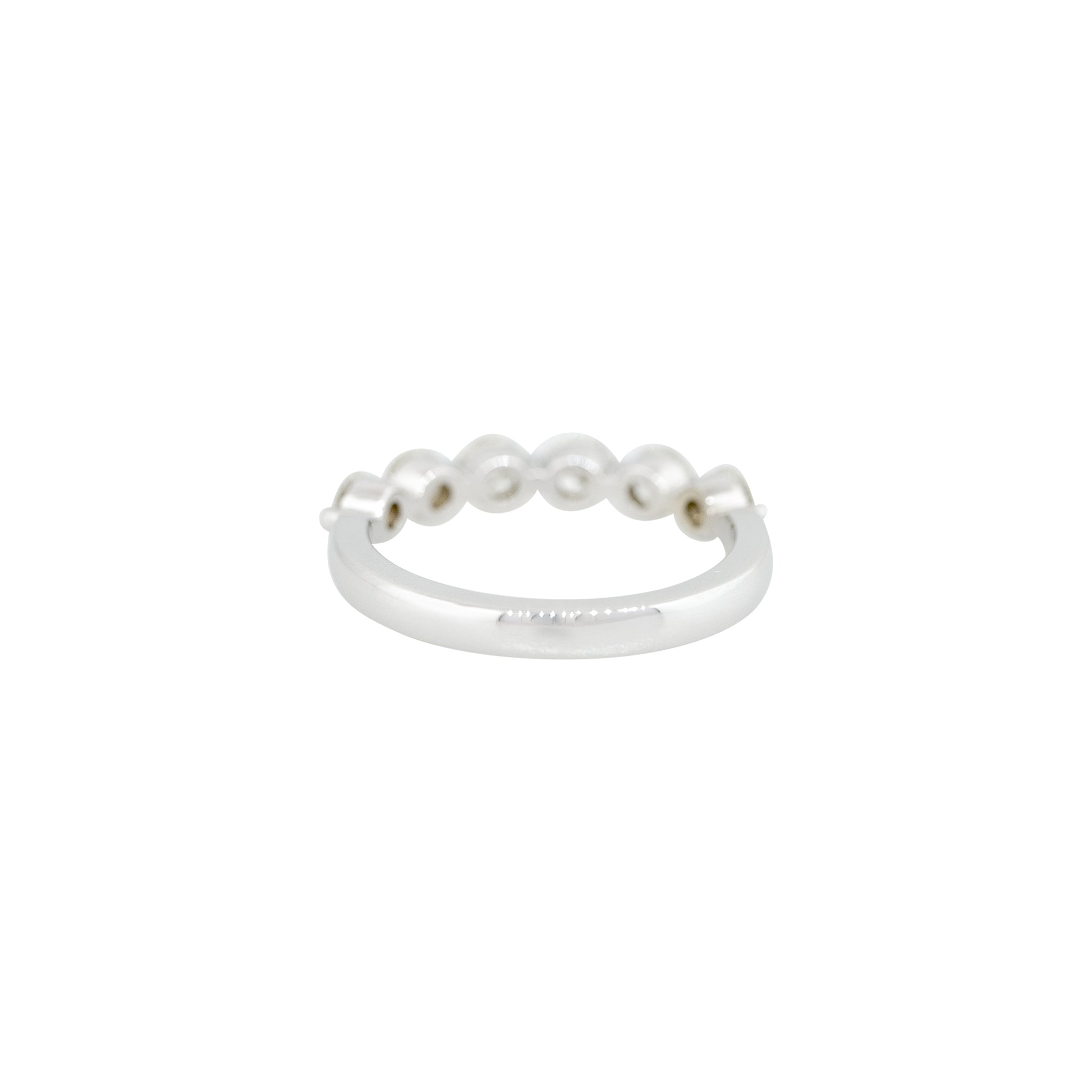 18k White Gold 0.81ctw Round Brilliant Cut Diamond Band