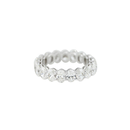 18k White Gold 4.61ctw Oval Cut Diamond Eternity Band