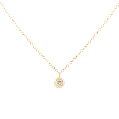14k Yellow Gold 0.66ctw Round Brilliant Cut Diamond Station Necklace
