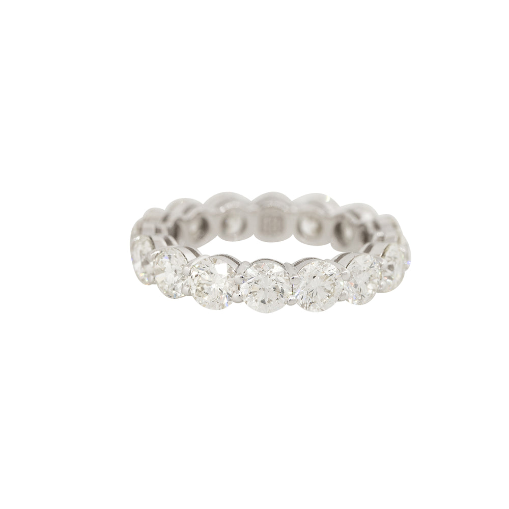 18k White Gold 4.89ctw Round Brilliant Diamond Eternity Band