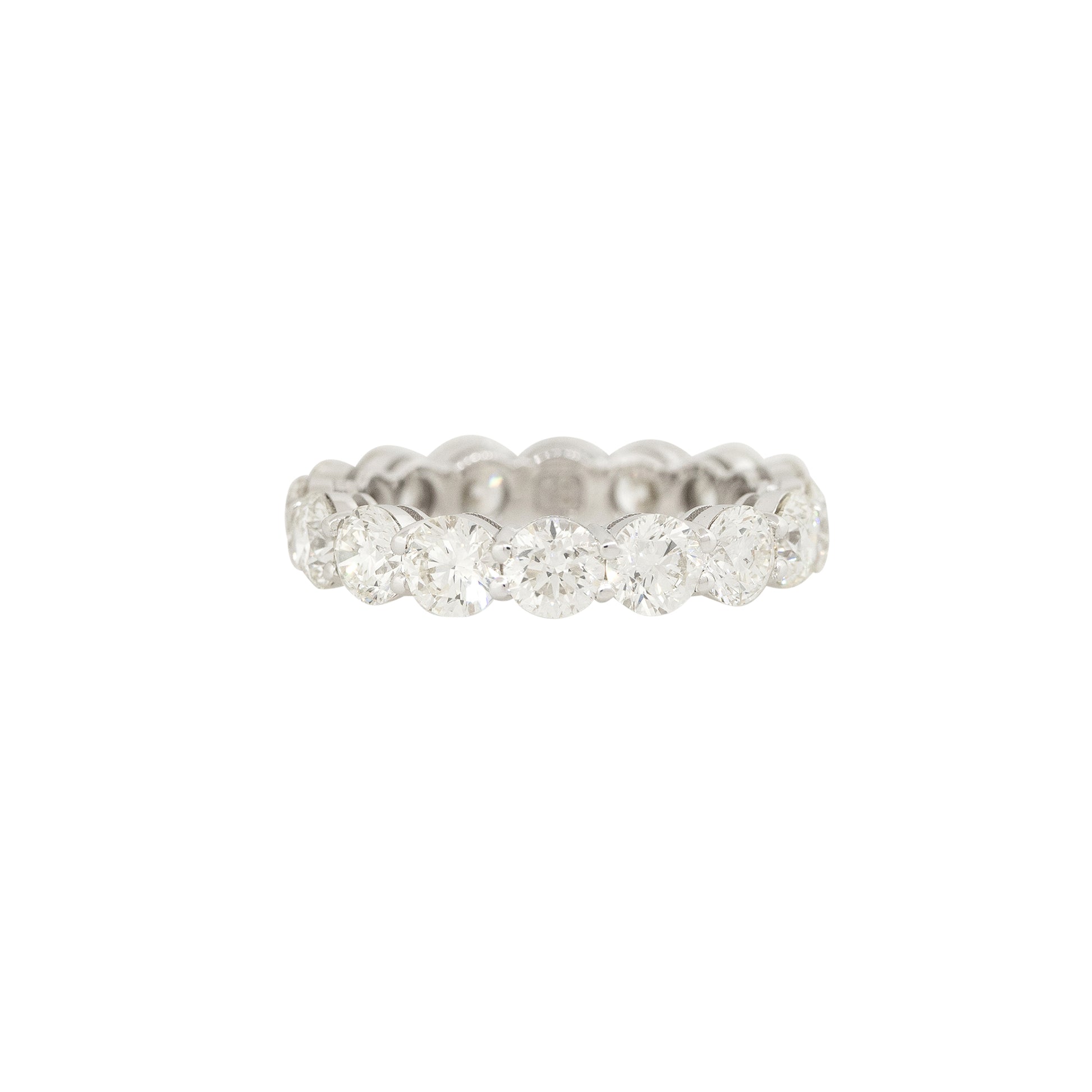 18k White Gold 4.89ctw Round Brilliant Diamond Eternity Band